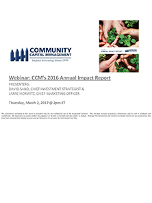 Webinar Replay: 2016 Annual Impact Report