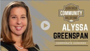 Alyssa Greenspan, CFA, 2025 Jason Taylor Foundation Community Hall of Fame Jason Jenkins Corporate Honoree.